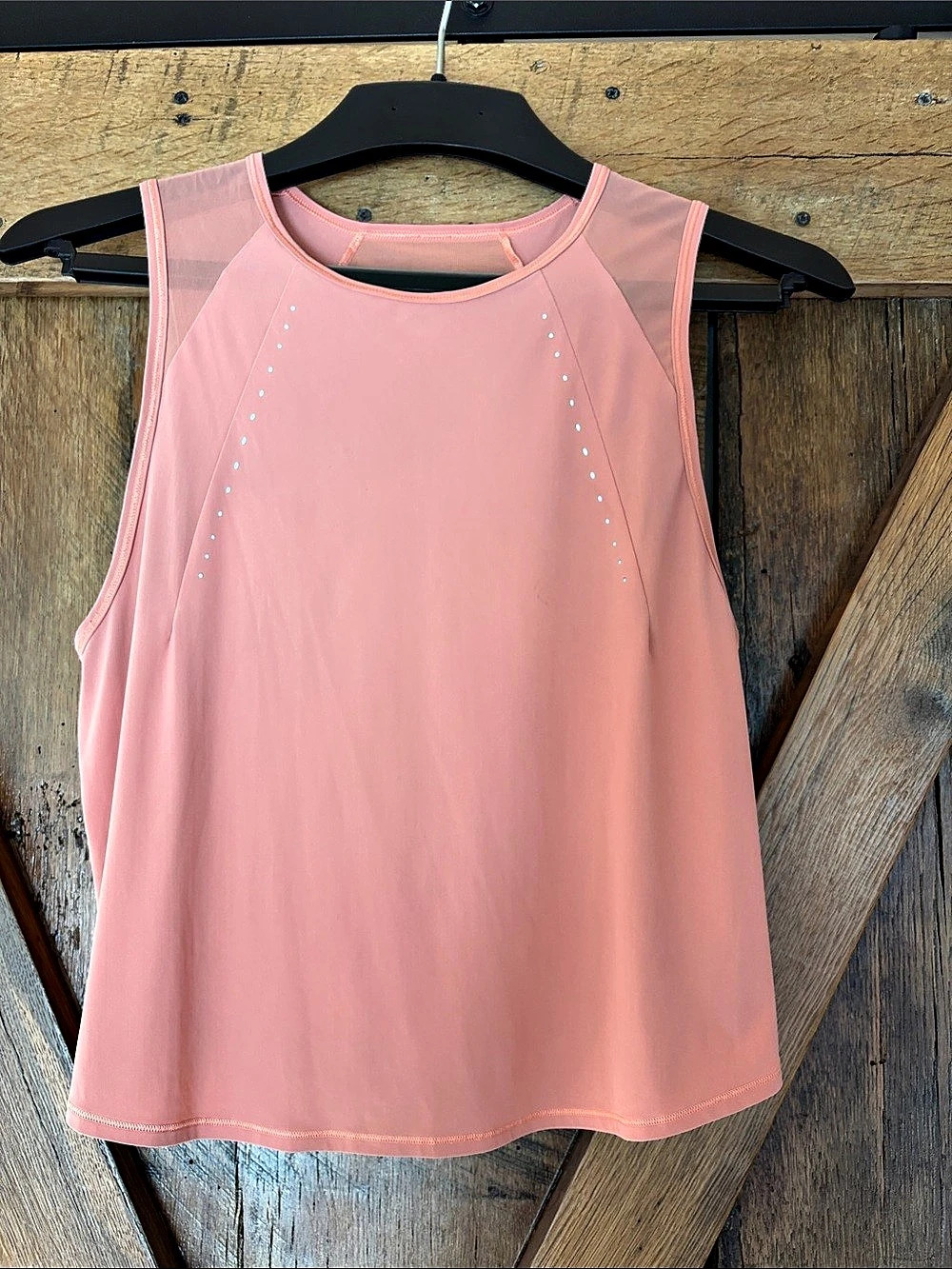 lululemon Sculpt Cropped Tank Top *Pleated in Pink/Salmon Color